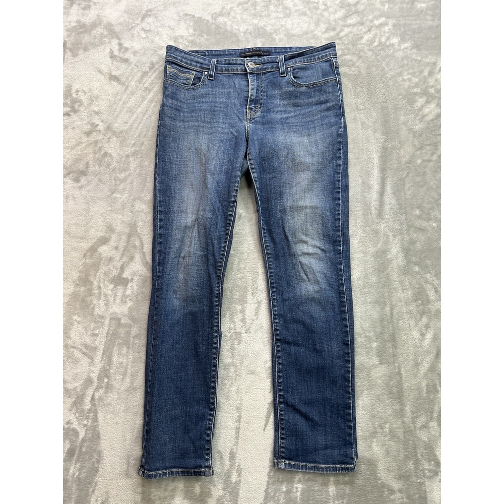 Levis Mid Rise Skinny Jeans The Original Jean Dark Wash Denim Size 12M Y2K Denim